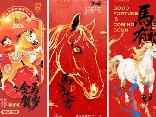 马年长海报模版合集