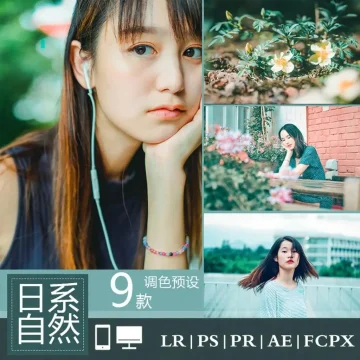 日系文艺小清新lightroom自然胶片FCPX达芬奇AE滤镜LUT手机版LR