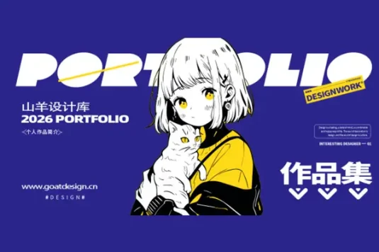 毕设作品展示排版设计求职面试PS模板