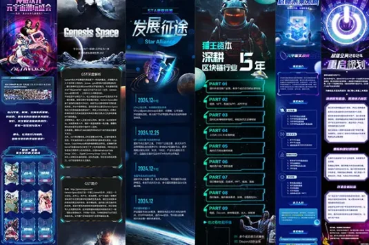 科技感拉满 元宇宙赛博朋克活动宣传长图设计PS模版