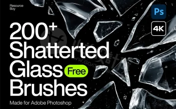 200+ 破碎玻璃 Photoshop 画笔