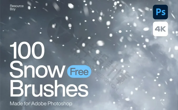100个 下雪效果 Photoshop 画笔